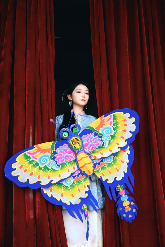 【National Rhyme Butterfly Dance】Traditional colorful butterfly kites let the aesthetics of intangible cultural heritage soar in the blue sky