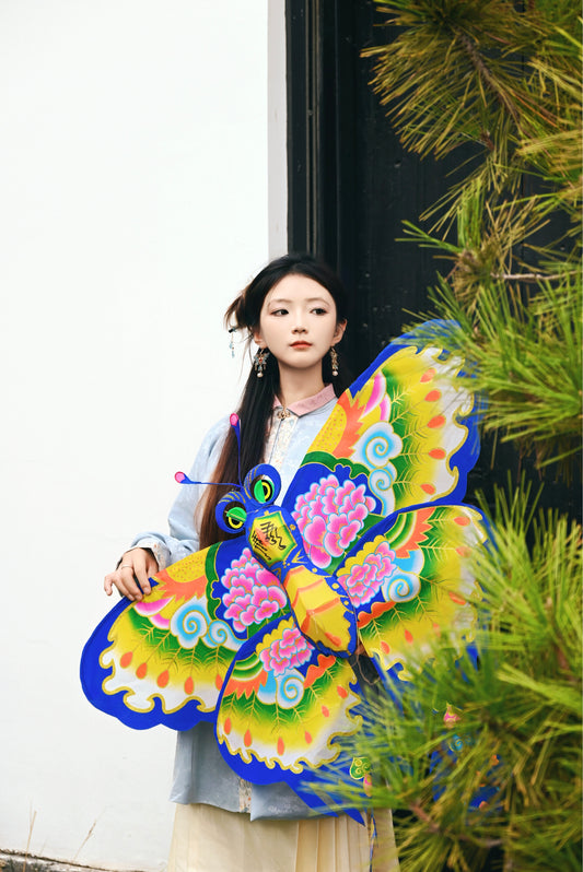 【National Rhyme Butterfly Dance】Traditional colorful butterfly kites let the aesthetics of intangible cultural heritage soar in the blue sky